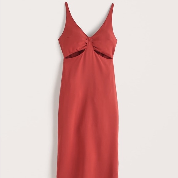 Abercrombie Slim Cutout Midi Dress - Picture 1 of 9
